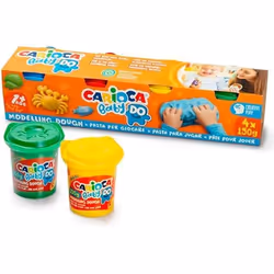Carioca Pâte à modeler pour bébé 1+  Baby Do Pâte à modeler pour enfants à partir de 12 mois  4 couleurs assorties  Sèche à