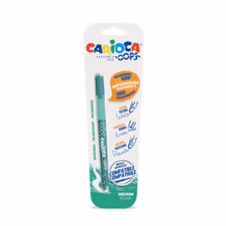 Carioca 43036/04, Stylos à encre gel avec bouchon, Vert, Vert, Blanc, Plastique, Moyen, Rond