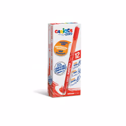 Carioca 43039/03, Stylos à encre gel avec bouchon, Rouge, Rouge, Blanc, Plastique, Moyen, Rond