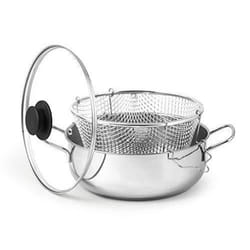 Friteuse - Royal Norfolk - 24 cm - Inox - Avec couvercle - Petit électroménager