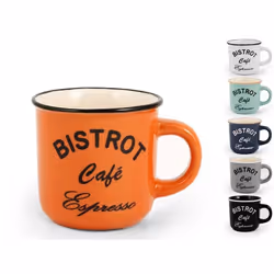 Mug - tasse - mazagran Home - 817489 - Gres 6 tasses a cafe en stoneware bistrot sans plaque cc120