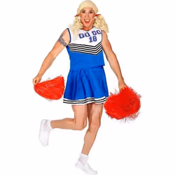 DÉGUISEMENT POM POM GIRL HOMME XL Bleu