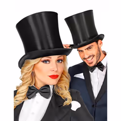 Chapeau luxe haut de forme satin adulte