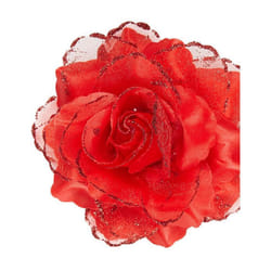 Barrette cheveux rose rouge pour femme - Accessoire pour cheveux - Dia de los muertos
