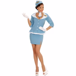 Déguisement Hôtesse de lAir Rétro femme - WIDMANN - M - Bleu - Carnaval