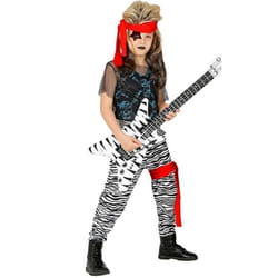 Déguisement rock star enfant - WIDMANN - Noir - Pour Carnaval et soirées rock et disco - A partir de 5 ans