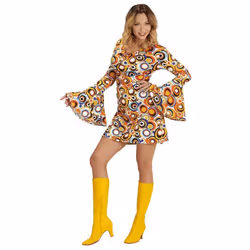 Déguisement groovy bubbles années 70 femme