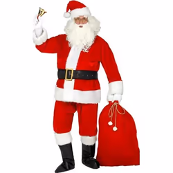 Déguisement Père Noël Deluxe - WIDMANN - L/XL - Noir - Adulte