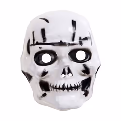 Masque Squelette Enfant - Blanc et noir - PVC - Pour Halloween et Carnaval - Mixte - A partir de 5 ans