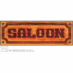 Affiche - Saloon - Décoration murale - Papier cartonné - 77x26 cm - Thème Western