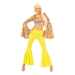 Costume Disco - WIDMANN - Jaune Années 70 - Haut et pantalon - Femme - Multicolor