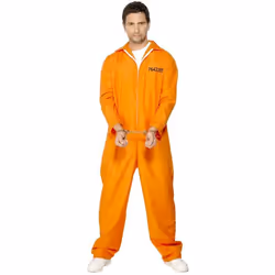 Déguisement de prisonnier - WIDMANN - Orange - Adulte - Combinaison - COUNTY JAIL