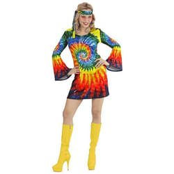 Robe hippie psychédélique - WIDMANN - Taille M - Costume femme années 60/70