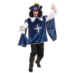 Déguisement de Mousquetaire bleu adulte
