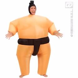 Costume Sumo gonflable - WIDMANN - Costume Sumo gonflable - Beige - Adulte - Intérieur
