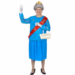 Déguisement Reine Élisabeth II Homme Bleu WIDMANN XL - Carnaval et Soirées Costumées