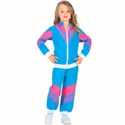 Déguisement survêtement bleu années 80 enfant - WIDMANN - 8 ans - Carnaval