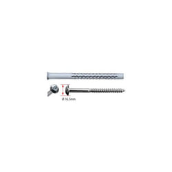 GEB - Cheville longue nylon universelle gx-l g&b 10x80 mm + Vis zing anti intrusion tête ronde T40 - boite de 50 - 97089