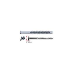 GEB - Cheville longue nylon universelle gx-l g&b 10x120 mm + Vis zing anti intrusion tête ronde T40 - boite de 50 - 97091