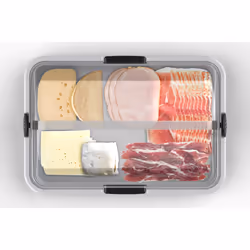Eco-Plast Polibox Rectangulaire Boîte Noir, Transparent, Blanc 1 pièce(s)