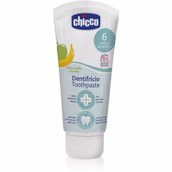 Chicco Dentifricio Mela Banana, Dentifrice anti-caries, 50 ml, Bébé, 0,5 an(s)