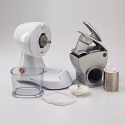 Ariete 0448/10 Râpe électrique et spiraliseur Argent, Blanc