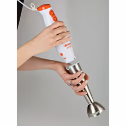 Ariete 00C088100AR0 blender Mélangeur par immersion 200 W Orange, Acier inoxydable, Blanc