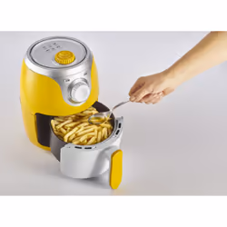 Ariete 00C461500AR0 friteuse Unique 2 L Autonome 1000 W Friteuse d’air chaud Argent, Blanc, Jaune
