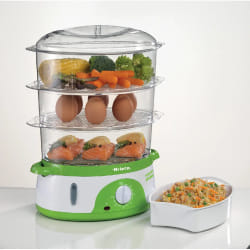 Ariete 0911 cuiseur vapeur 3 Nombre de paniers Pose libre 800 W Vert, Blanc