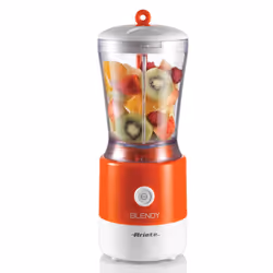 Ariete Blendy, Mélangeur de table, 0,8 L, Pileur de glace, 350 W, Orange, Blanc