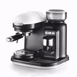 Ariete 1318/01, Machine à expresso, 0,8 L, Café en grains, Café moulu, Broyeur intégré, 1080 W, Noir, Blanc