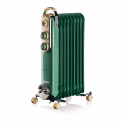 Ariete 0837, Chauffage électrique à bain d’huile, Huile, Intérieure, Sol, Vert, 1500 W