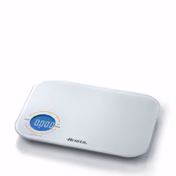 Ariete 00C085100AR0, Balance de ménage électronique, 8 kg, 1 g, Blanc, Verre trempé, Verre