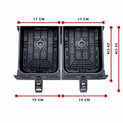 Ariete 00C462300AR0 Friteuse à air chaud Double 8L 1700W Noir - Vue supplémentaire 7