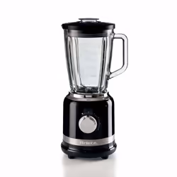 Ariete 00C058502AR0, Mélangeur de table, 1,5 L, Fonction d'impulsion, Pileur de glace, 1000 W, Noir, Acier inoxydable