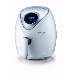 Ariete 00C461603AR0, Friteuse d’air chaud, 3,5 L, 200 °C, 60 min, Unique, Argent, Blanc