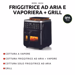 Ariete 4636/00 Unique 7 L Autonome 1700 W Friteuse d’air chaud Noir