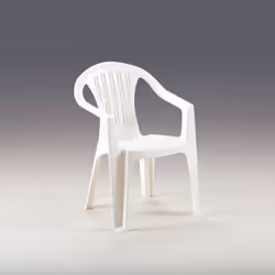Bica Ratak, Siège rigide, Carré, Blanc, Polypropylène (PP), Solide, 4 pieds