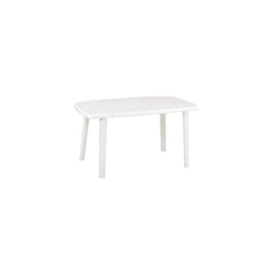 Table Cayman en polypropyle'ne finition blanc brillant 140x90x72 cm pour exte'rieur