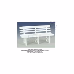 banc blanc banc olimpia en polypropylA ne 160 x 53 xh 77 couleur blanc