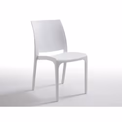 Bica Volga, Siège rigide, Carré, Blanc, Polypropylène (PP), Solide, 4 pieds