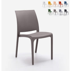 Bica - Chaise de plein air en polypropylène startable avec pieds de lyrs sans glissement DarkGray - DarkGray