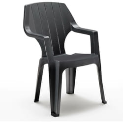 Bica - Modèle de fauteuil en résinehaute anthracite