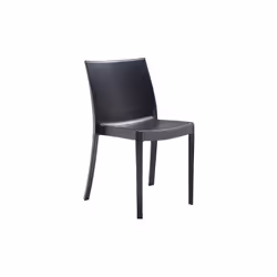 Chaise empilable Perla en polypropyle'ne anthracite avec pieds antide'rapants cm 47x55x82 h pour inte'rieur et exte'rieur
