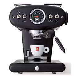 Illy X1, Machine à expresso, 1 L, Dosette de café, Café moulu, 1200 W, Noir, Acier inoxydable