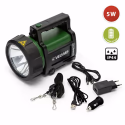 Projecteur LED rechargeable DOOMSTER POWER 5W 350lm IP44 - VELAMP - IR666