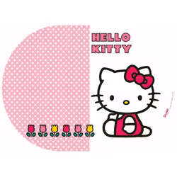 Petit Set de table Ovale Hello Kitty Dim : 34.5 x 25 cm PVC
