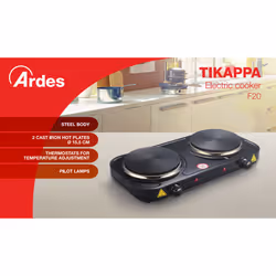 Ardes AR1F20 plaque Noir Comptoir Plaque scellée 2 zone(s)