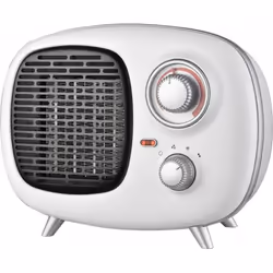 Ardes AR4P02V, Chauffage de ventilateur électrique, Vitrocéramique, IPX0, Intérieure, Bureau, Sol, Table, Noir, Blanc