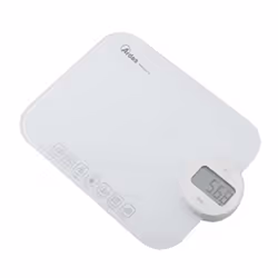 Ardes AR1PABFC, Balance de ménage électronique, 5 kg, 1 g, Blanc, Verre, Comptoir